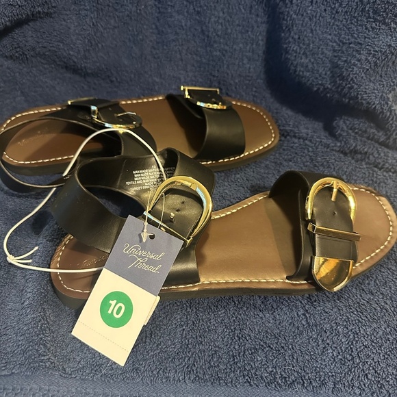 Women’s Mira Double Buckle Sandals-Black Size 10 - Picture 3 of 4